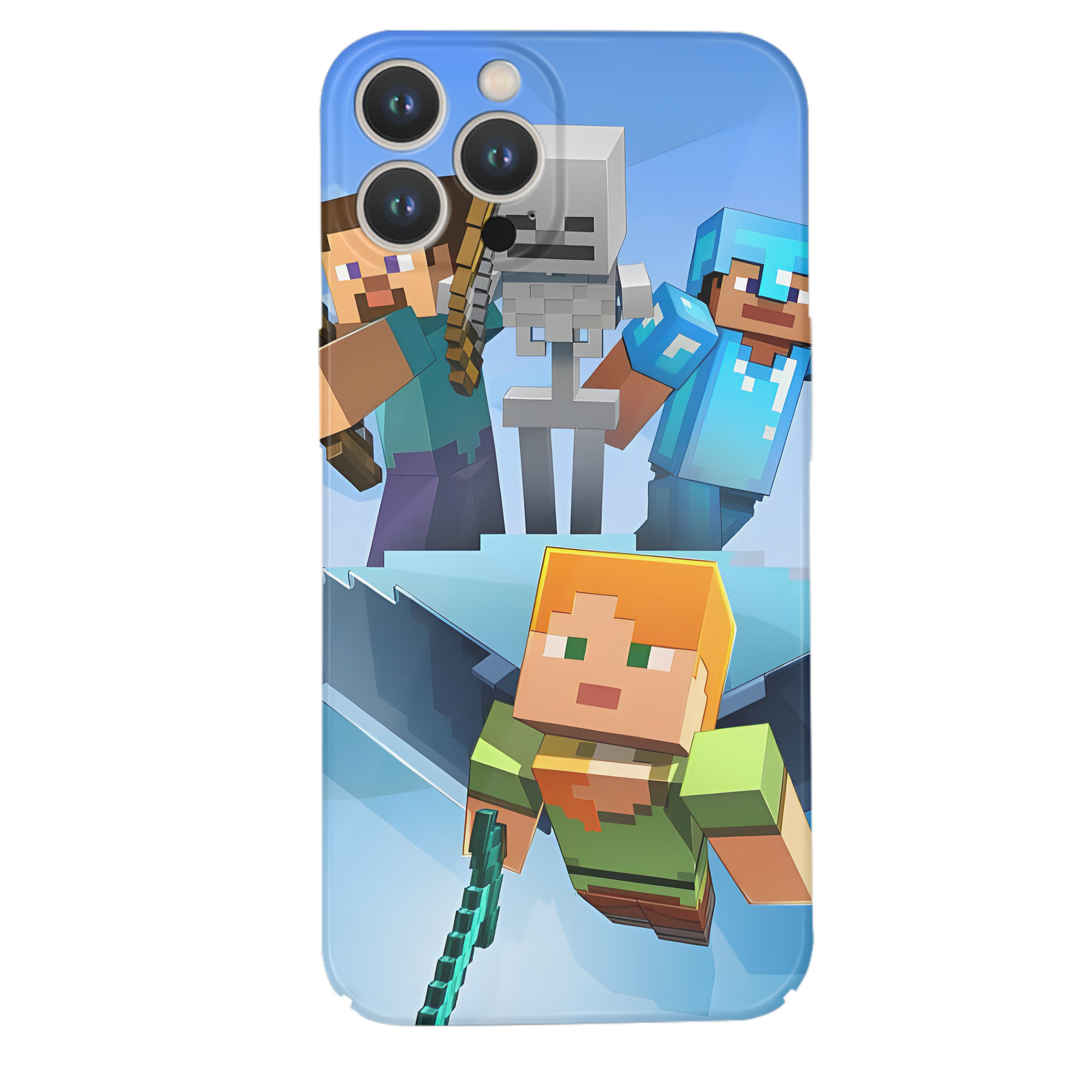 （画像用） マインクラフト ブロックの世界 Minecraft MC Block world 【iPhone 14シリーズ対応】ハードケース